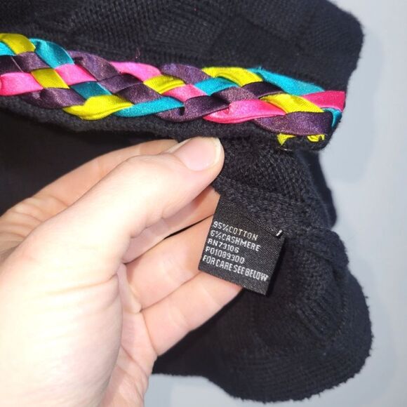 Michael Simon Colorful Cashmere Blend Cardigan Sweater XL - Picture 4 of 11